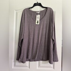 Gabby Tri Blend Long Sleeve V-Neck Tee